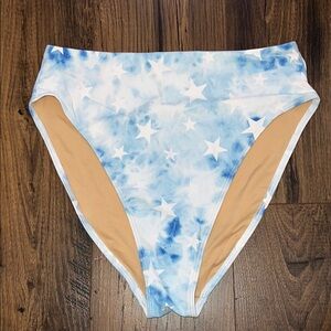 NWOT Old Navy Light Blue and Tan Bikini Bottoms
